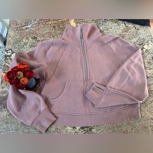 Lululemon dusty rose sz S/M euc 1/2 zip pullover